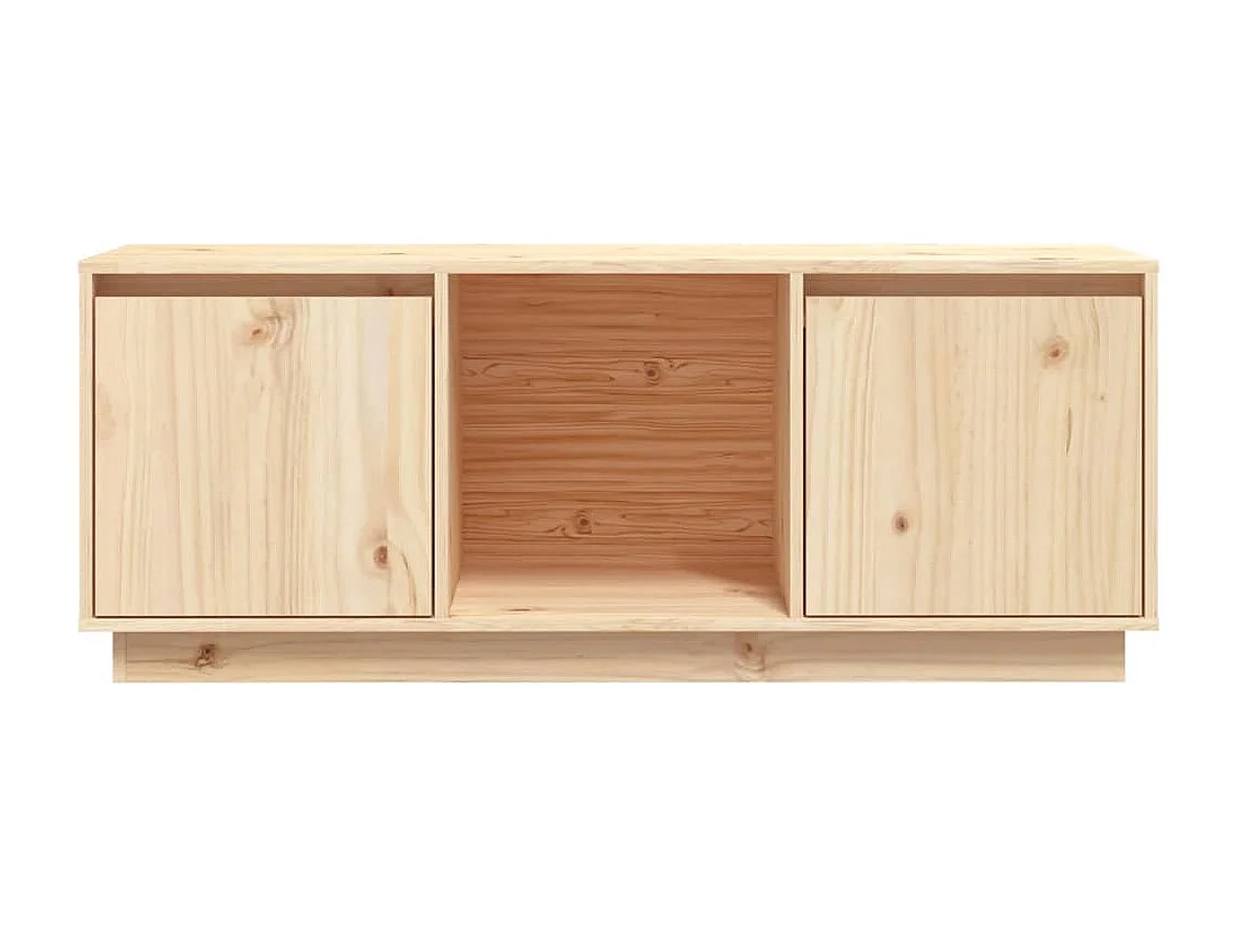 Meuble TV 110,5x35x44 cm Bois de pin massif