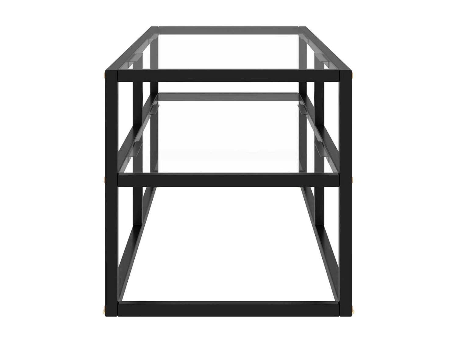 Meuble TV avec verre trempé Noir 100x40x40 cm