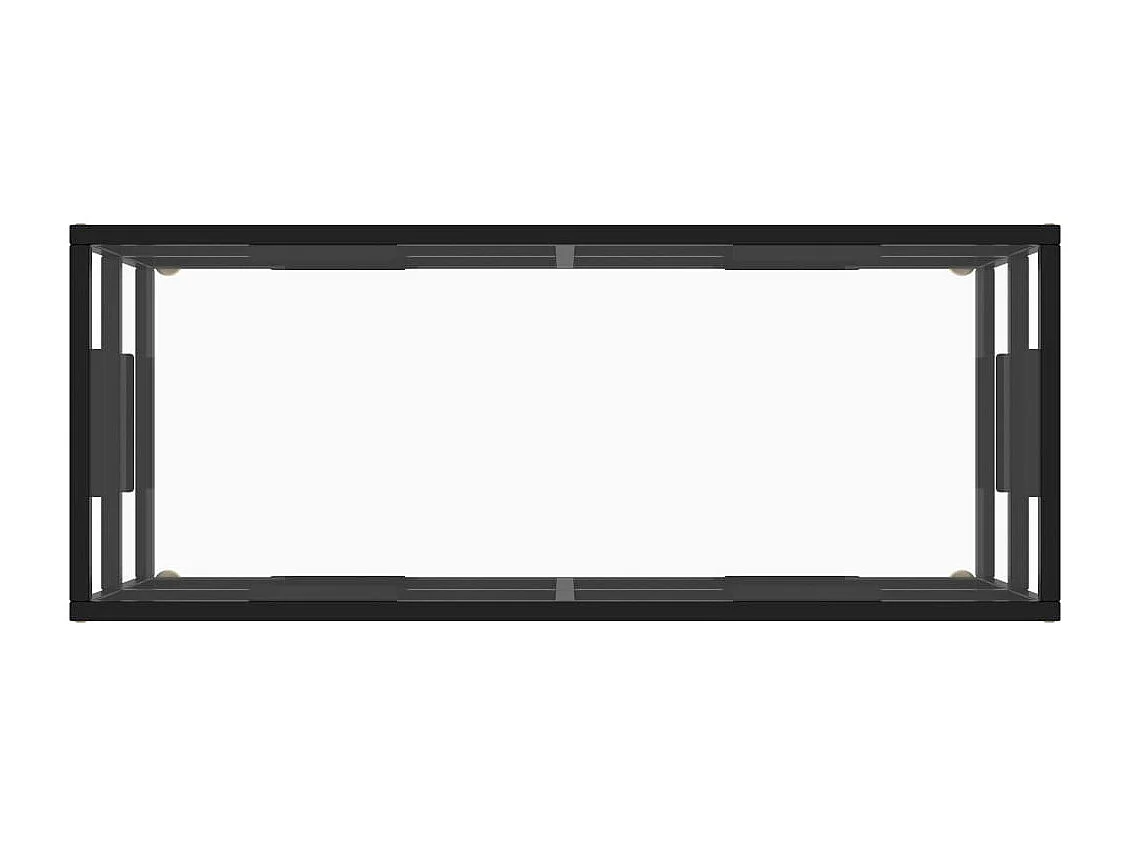 Meuble TV avec verre trempé Noir 100x40x40 cm