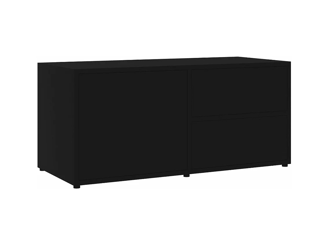 Meuble TV Noir 80x34x36 cm Aggloméré