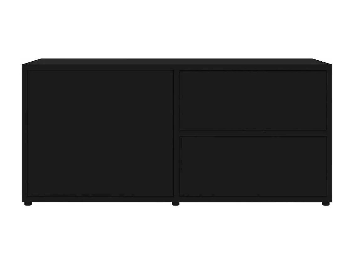 Meuble TV Noir 80x34x36 cm Aggloméré