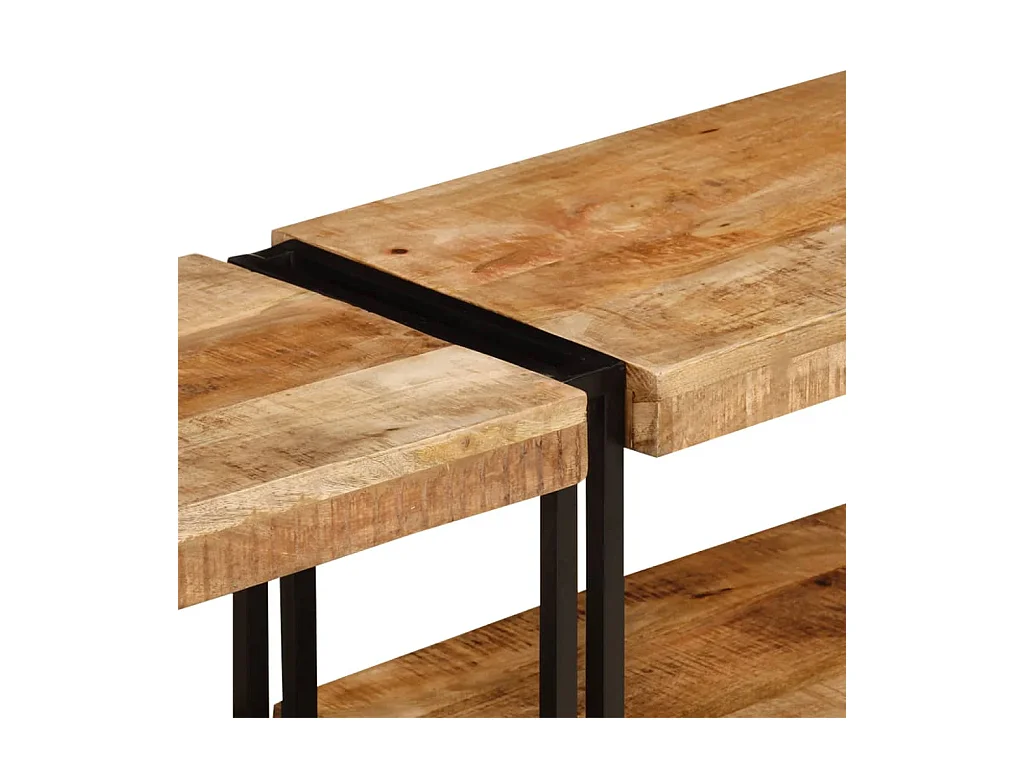 Meuble TV 200x30x40 cm bois massif de manguier