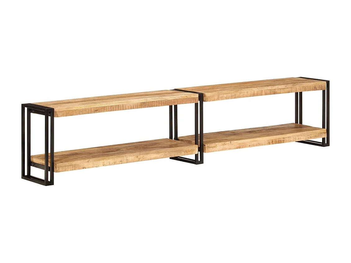 Mueble de TV madera maciza de mango 200x30x40 cm