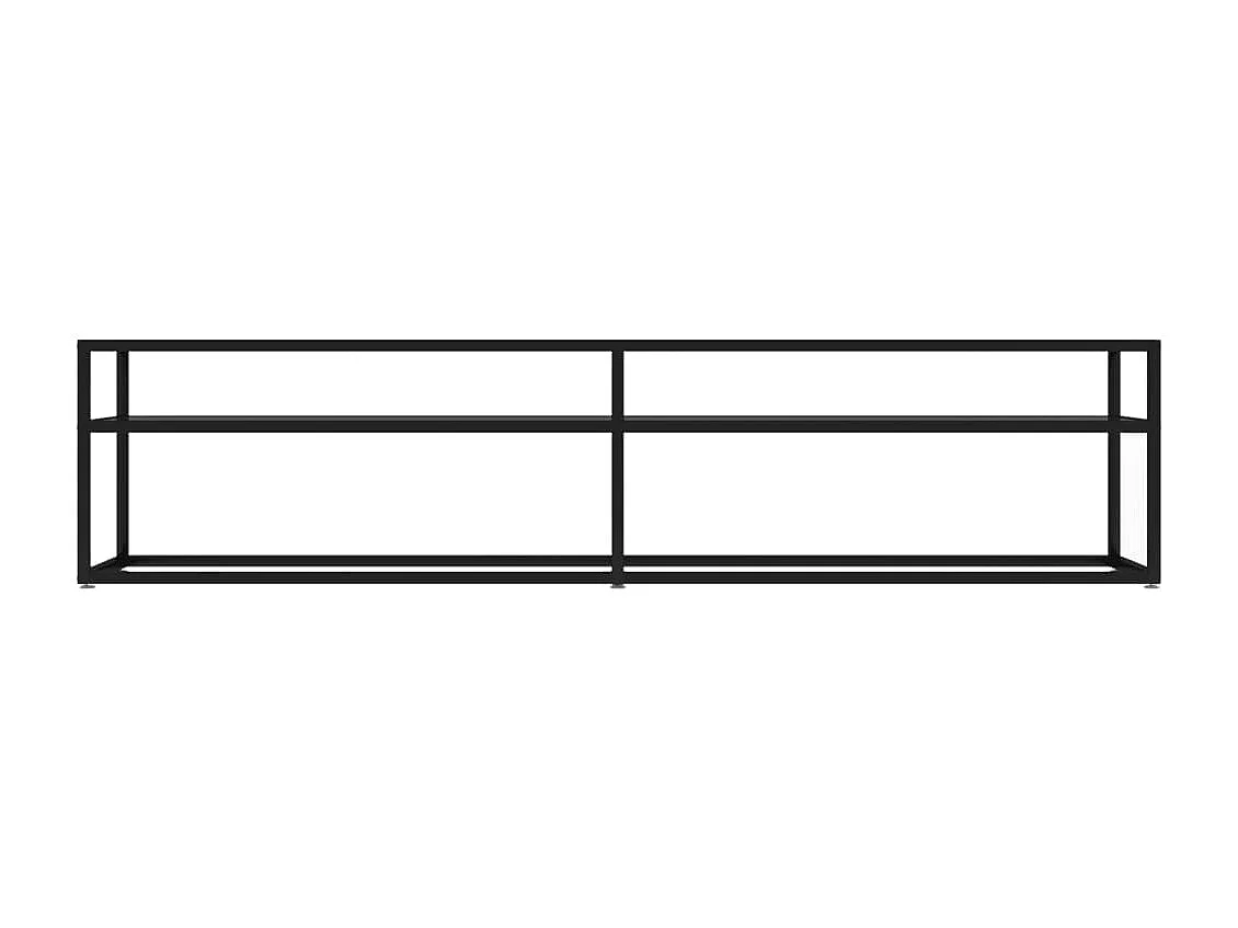 Tv-meubel 180x40x40,5 cm gehard glas zwart