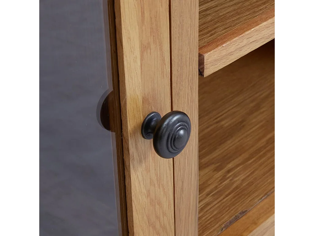 Tv-meubel 110x35x44 cm massief eikenhout