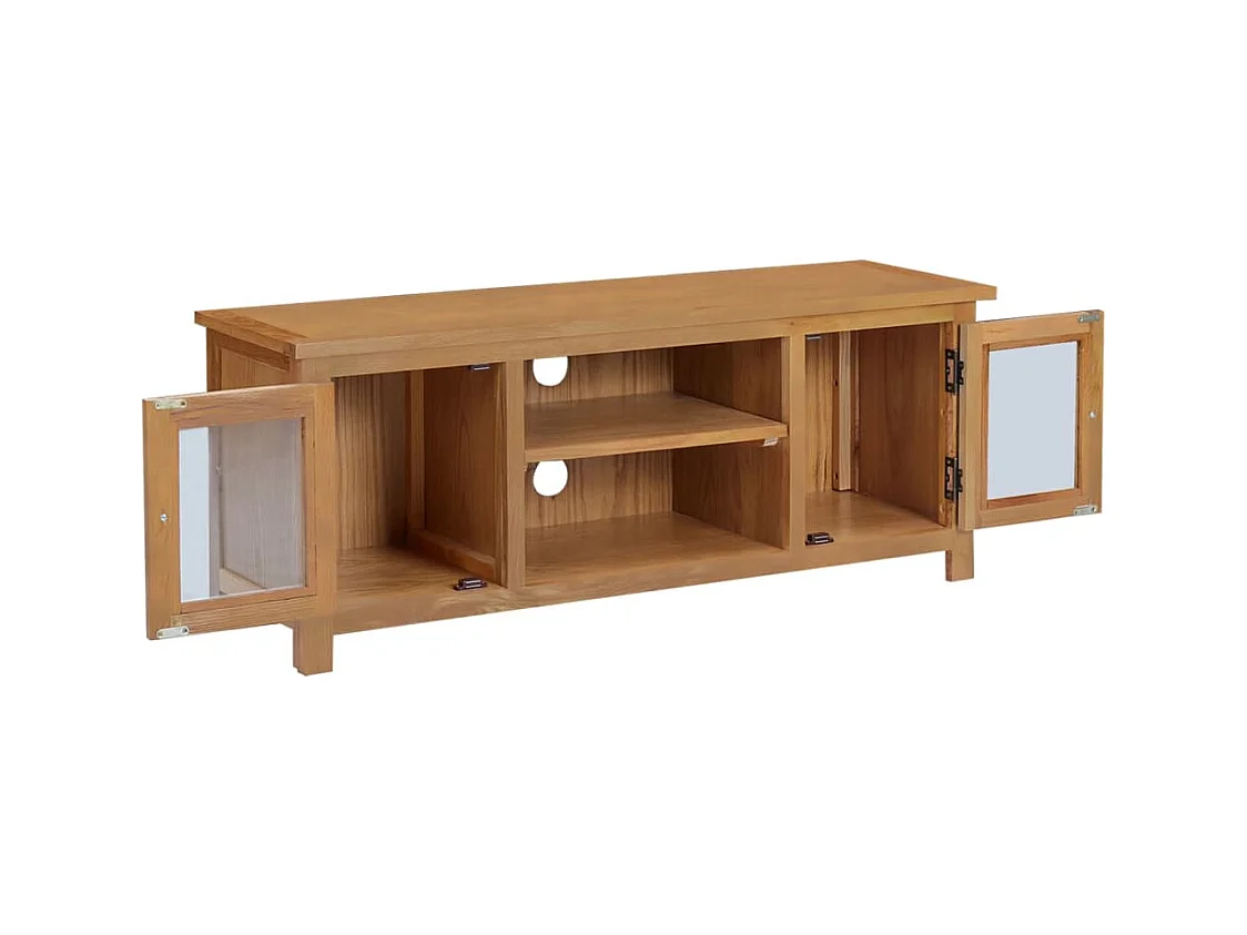 Meuble TV 110x35x44 cm Bois de chêne massif