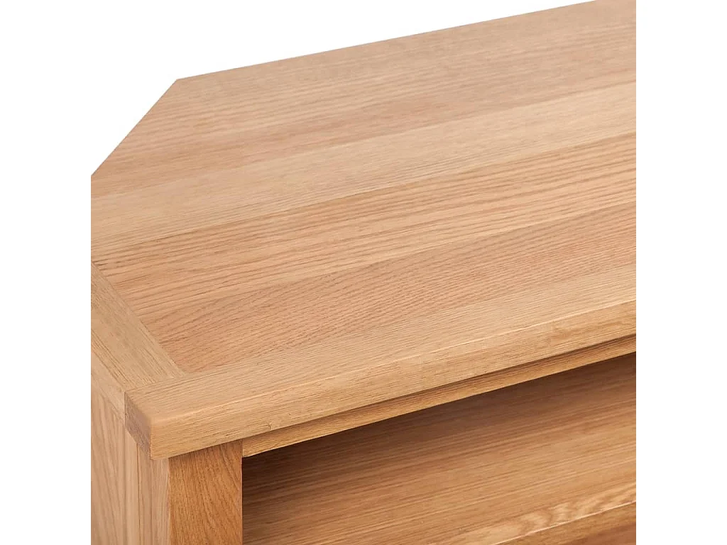 Mueble para TV con cajones madera maciza roble 88x42x46 cm