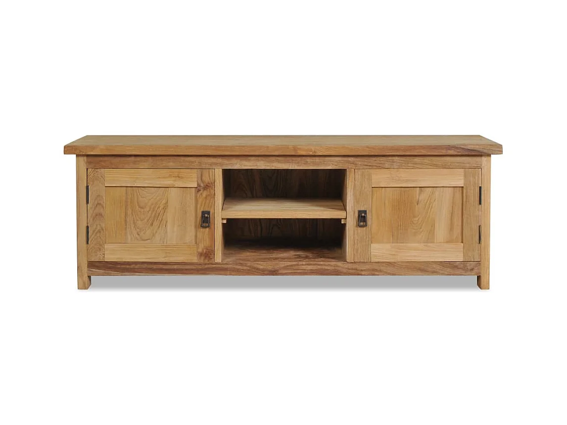 Mueble de TV de madera de teca maciza 120x30x40 cm