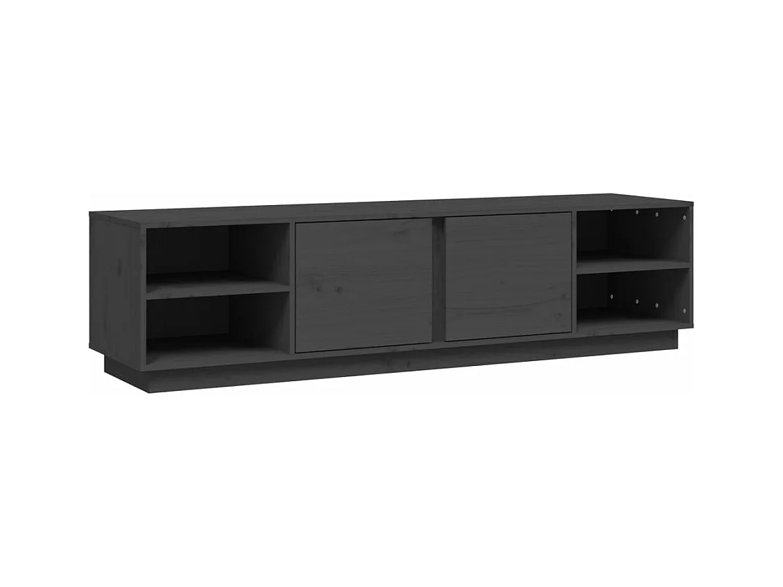 Meuble TV Gris 156x40x40 cm Bois de pin massif
