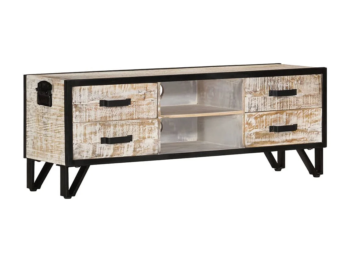 Meuble TV 110x30x41 cm Bois d'acacia massif