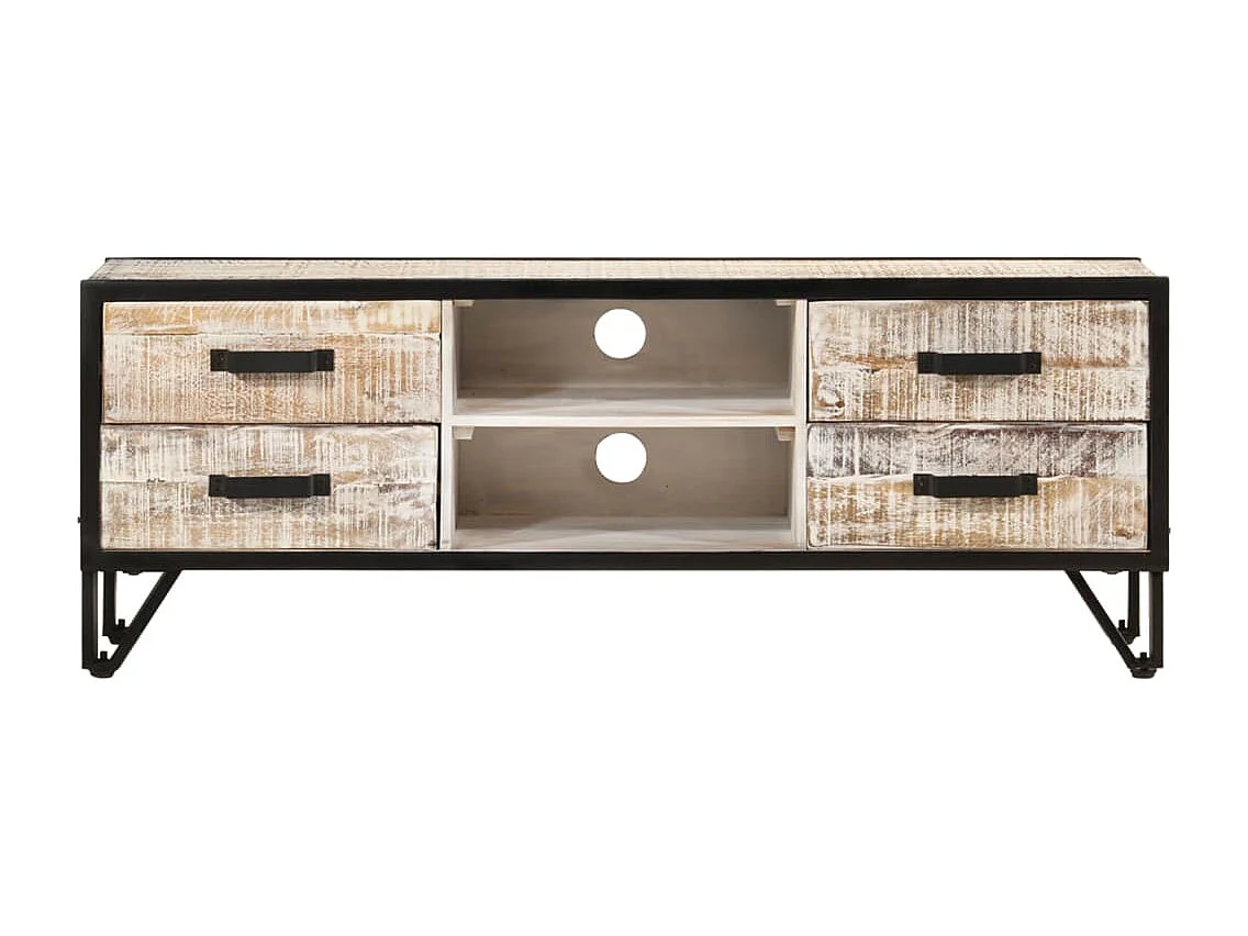 Meuble TV 110x30x41 cm Bois d'acacia massif