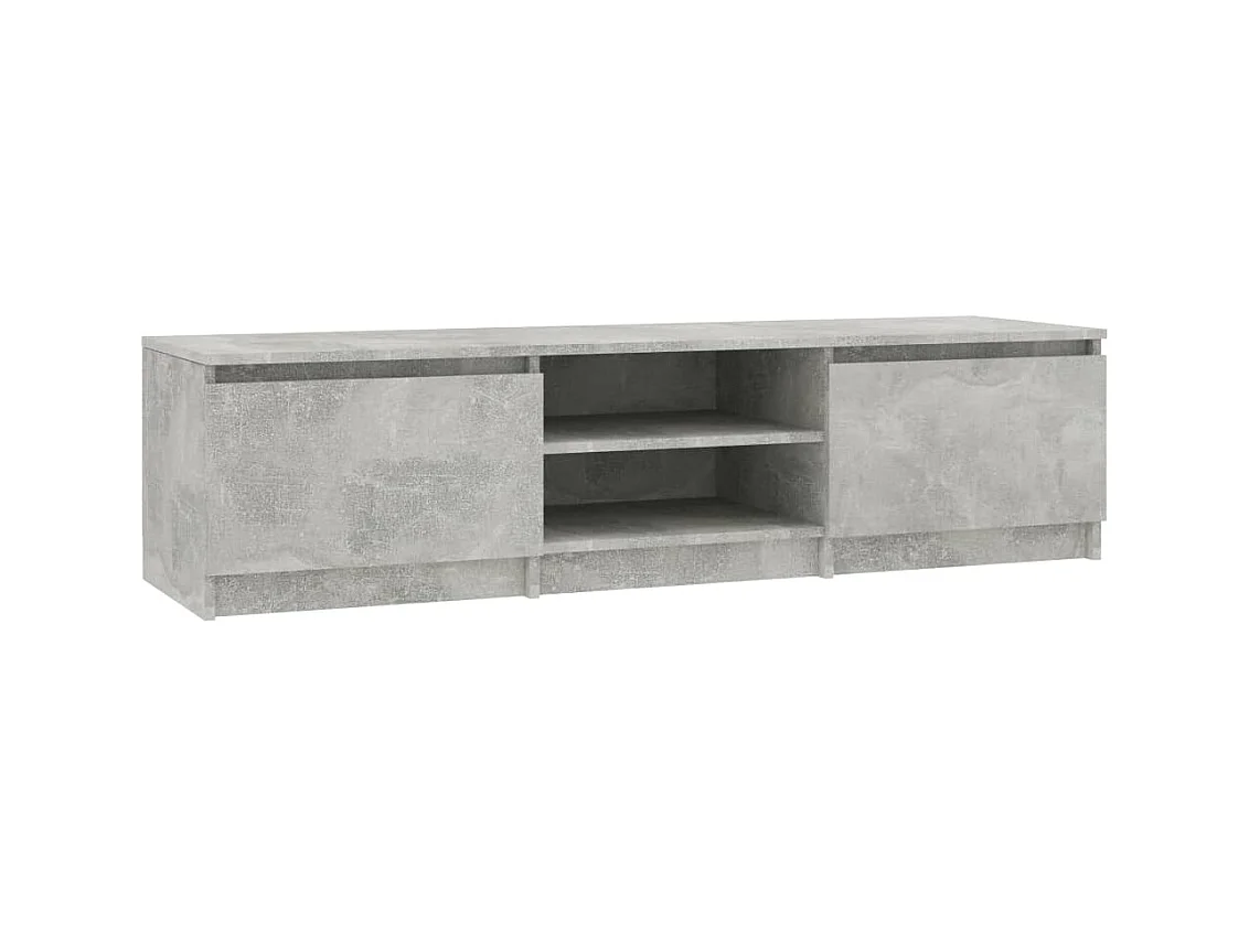 Mueble de TV madera contrachapada gris hormigón 140x40x35,5 cm