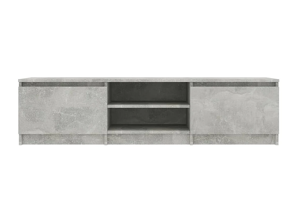 Meuble TV Gris béton 140x40x35,5 cm Aggloméré