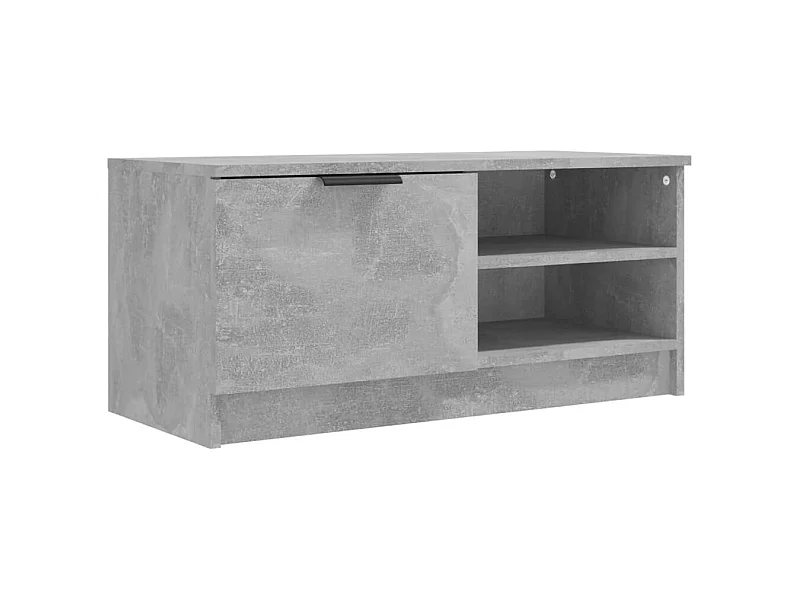 Mueble de TV madera contrachapada gris hormigón 80x35x36,5 cm