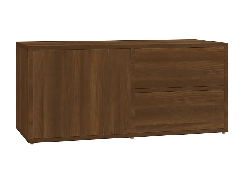 Meuble TV Chêne marron 80x34x36 cm Bois d'ingénierie