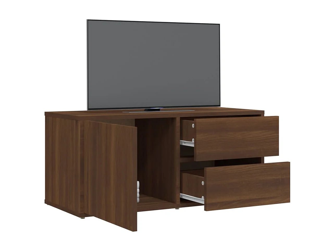 Meuble TV Chêne marron 80x34x36 cm Bois d'ingénierie