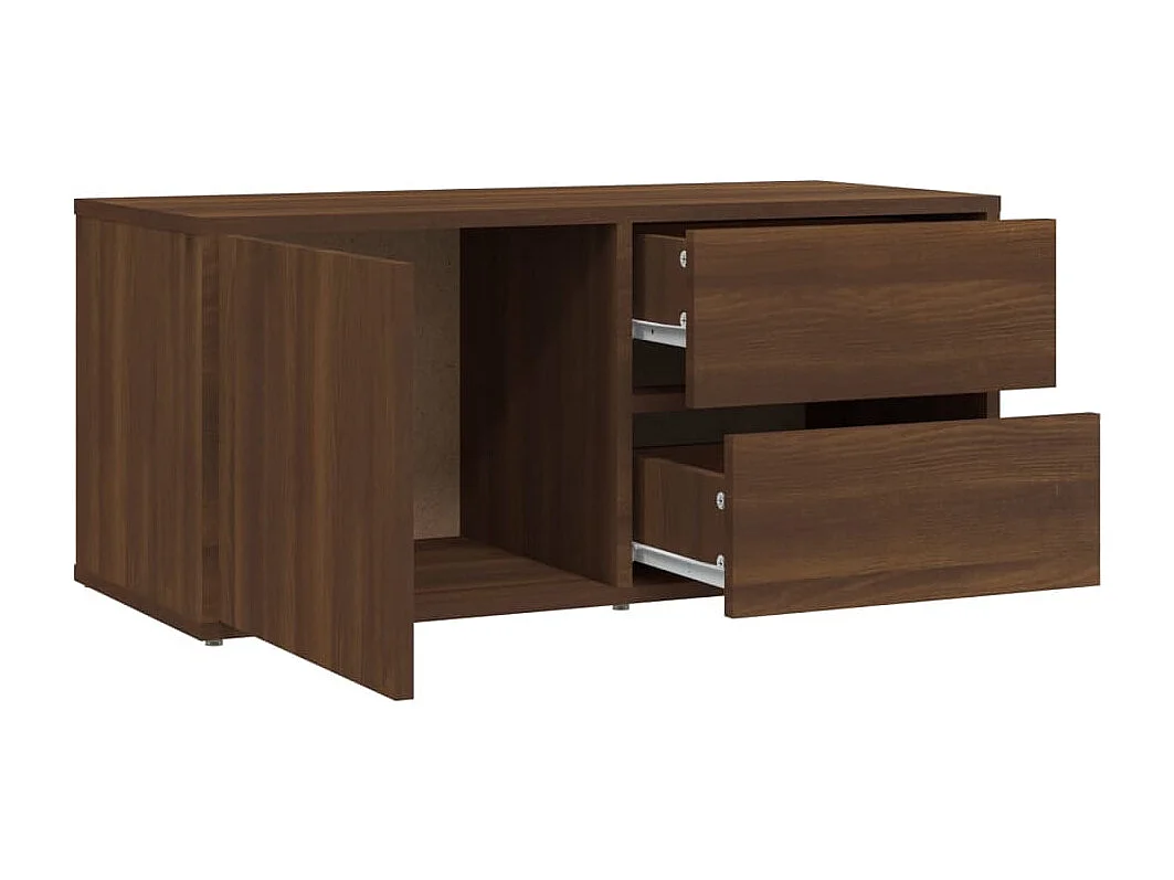 Meuble TV Chêne marron 80x34x36 cm Bois d'ingénierie