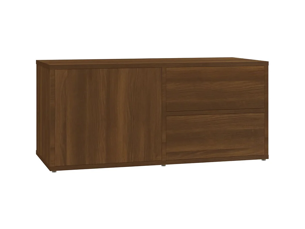 Meuble TV Chêne marron 80x34x36 cm Bois d'ingénierie