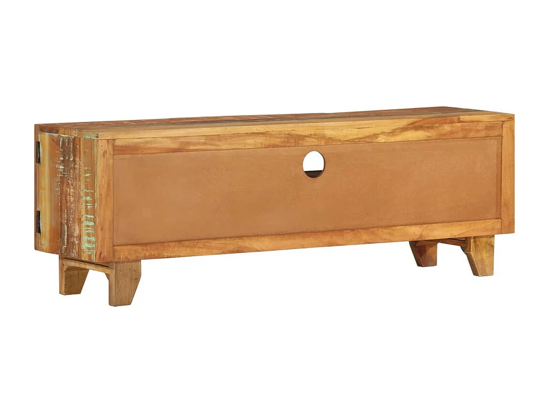 Tv-meubel handgesneden 120x30x40 cm massief gerecycled hout