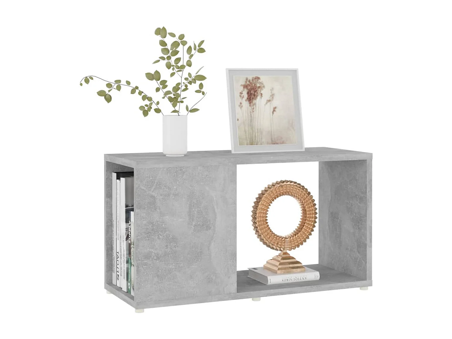 Meuble TV Gris béton 60x24x32 cm Aggloméré