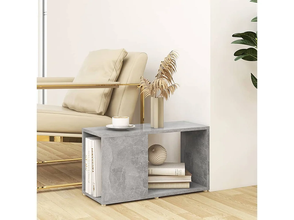 Tv-meubel 60x24x32 cm bewerkt hout betongrijs