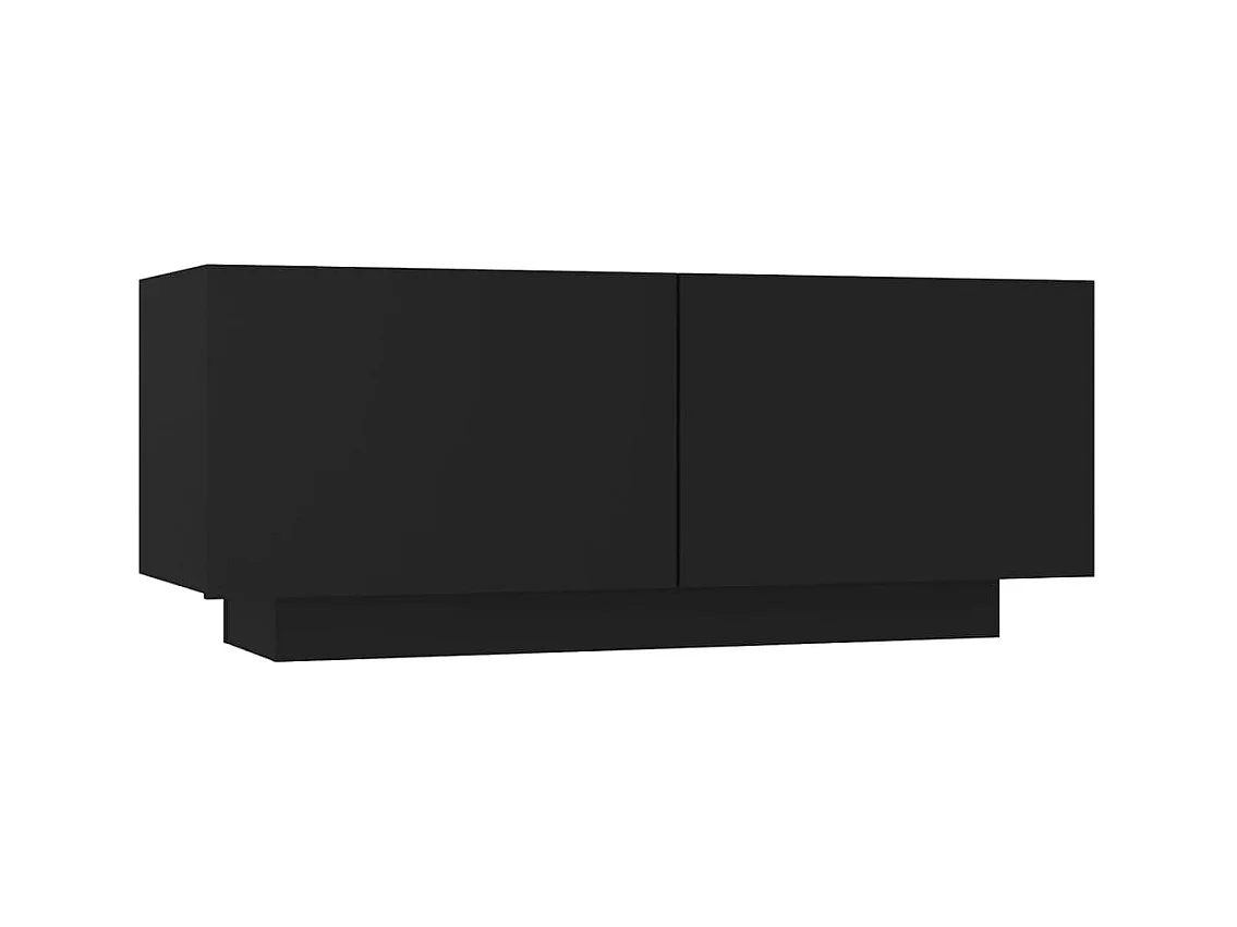 Meuble TV Noir 100x35x40 cm Aggloméré