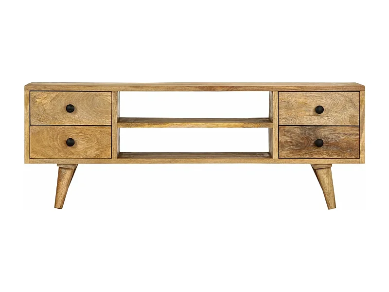 Móvel de TV 110x35x40 cm madeira de mangueira maciça