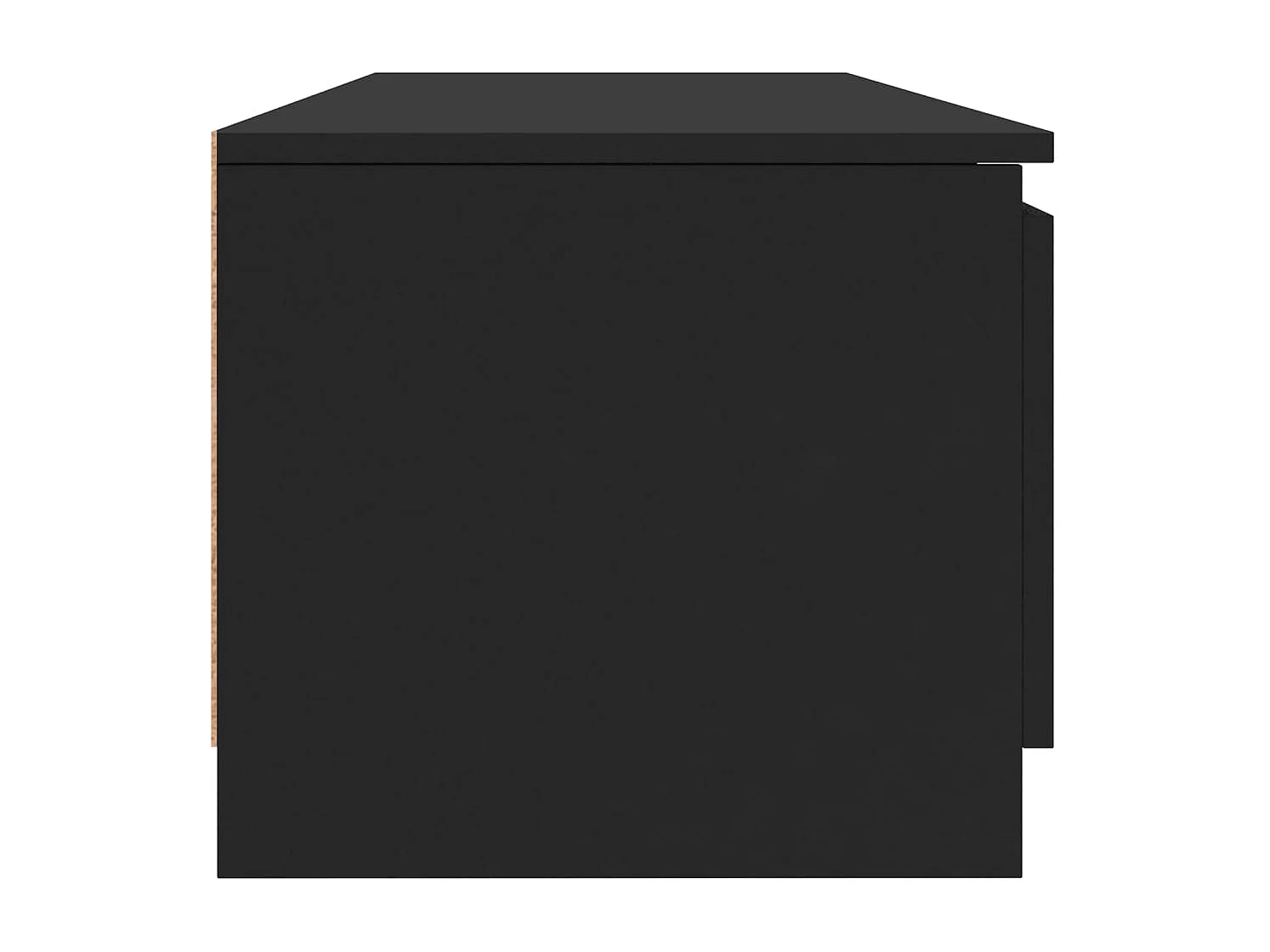 Meuble TV Noir 140x40x35,5 cm Aggloméré