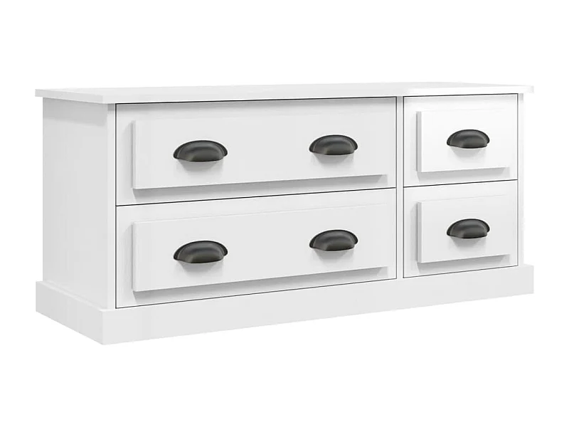 Móvel de TV 100x35,5x45 cm derivados madeira branco brilhante