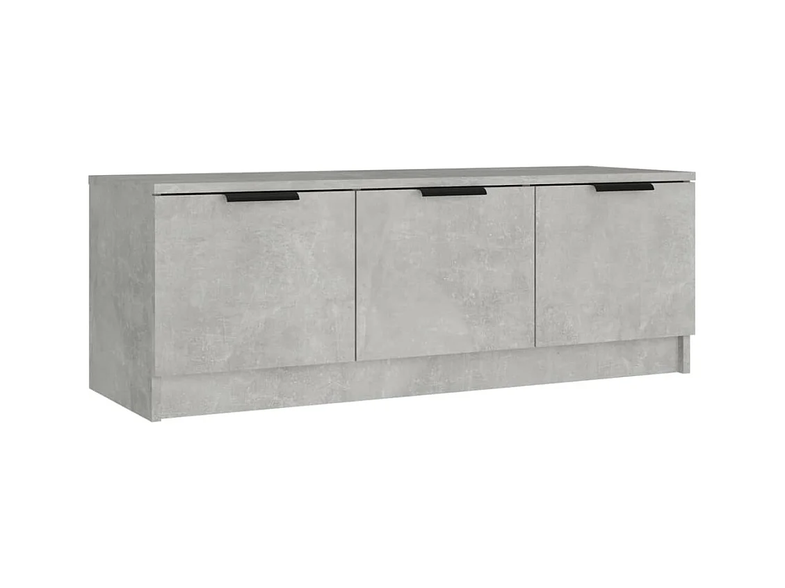 Meuble TV Gris béton 102x35x36,5 cm Bois d'ingénierie