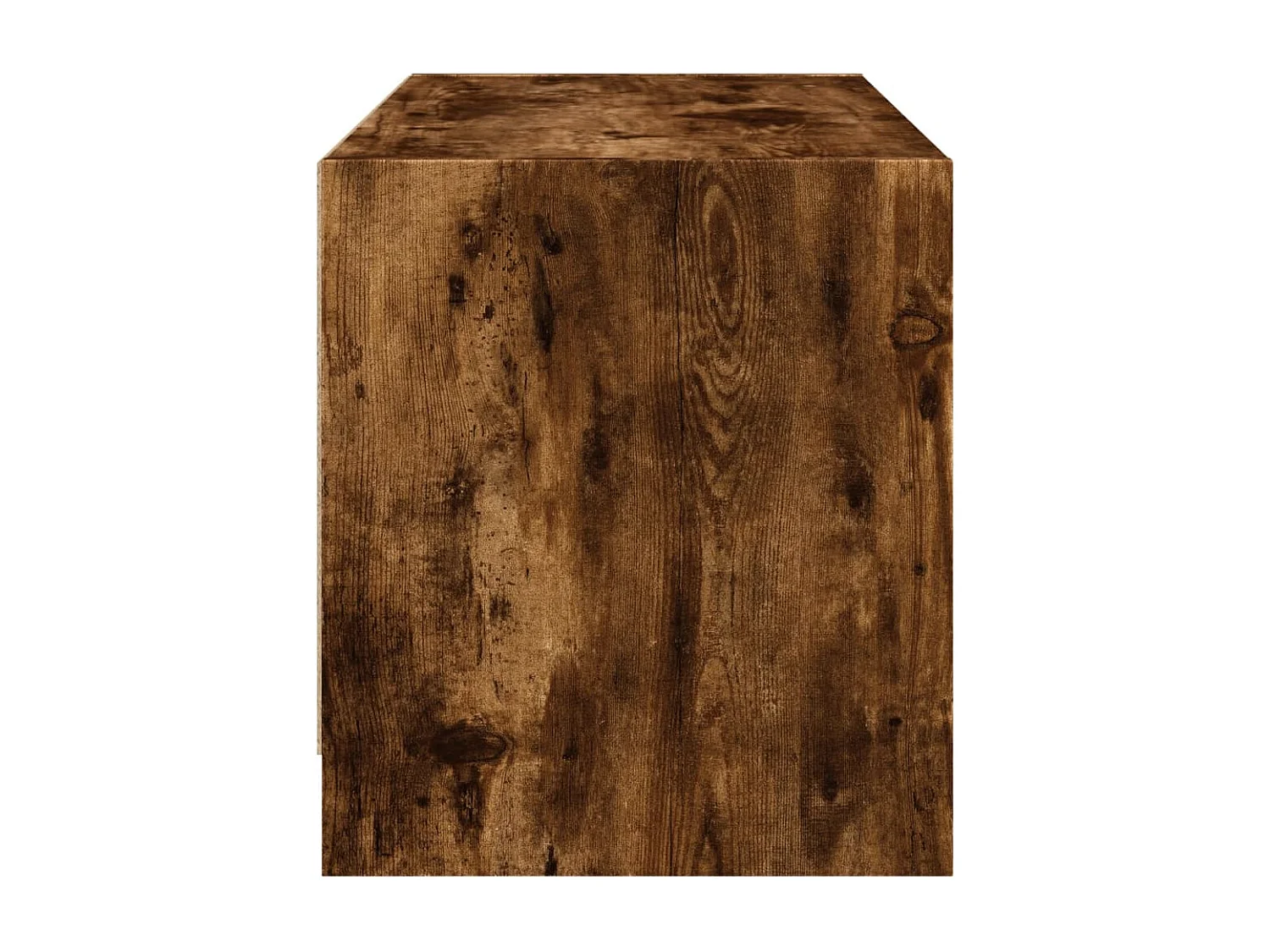 Mueble de TV con puertas de vidrio roble ahumado 68x37x42 cm