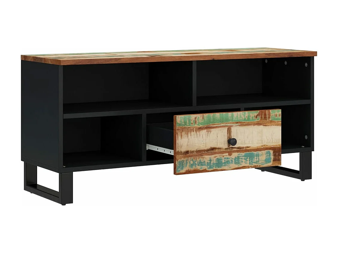 Tv-meubel 100x33x46 cm massief hout gerecycled en bewerkt hout