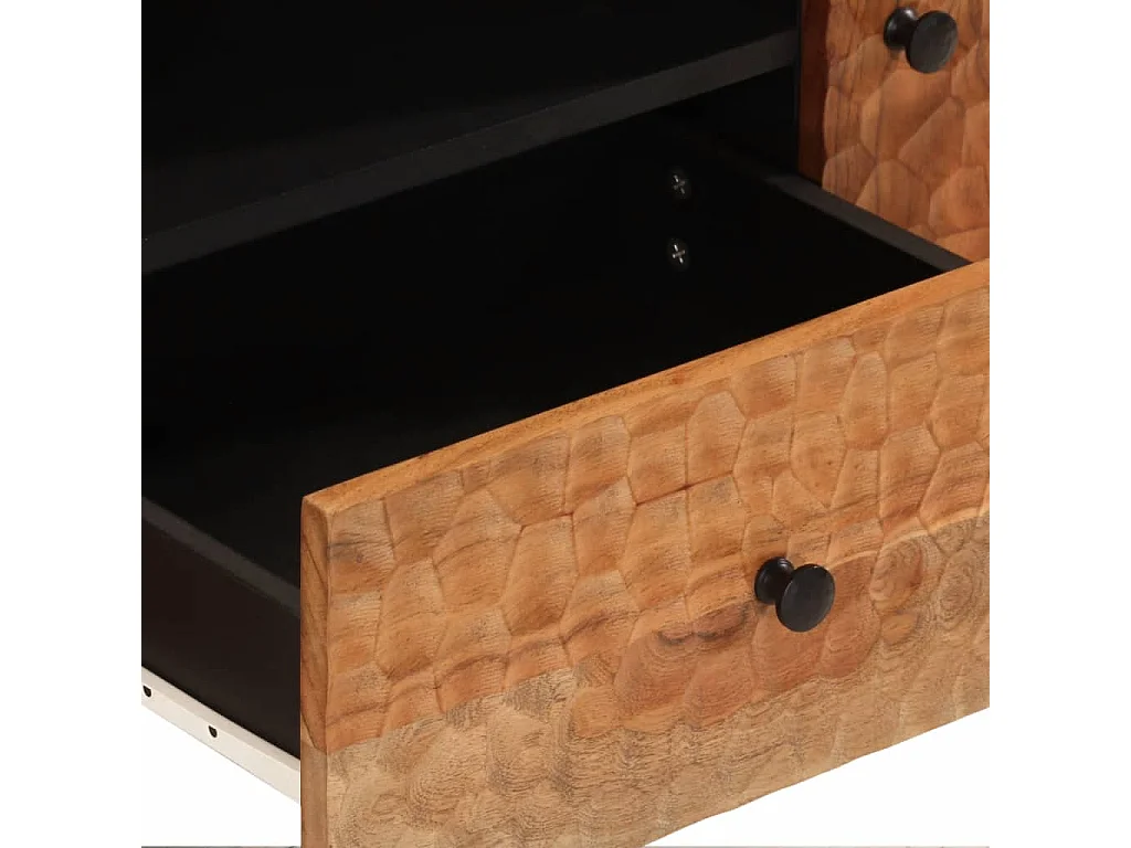 Mueble de TV madera maciza de acacia 105x33x46 cm