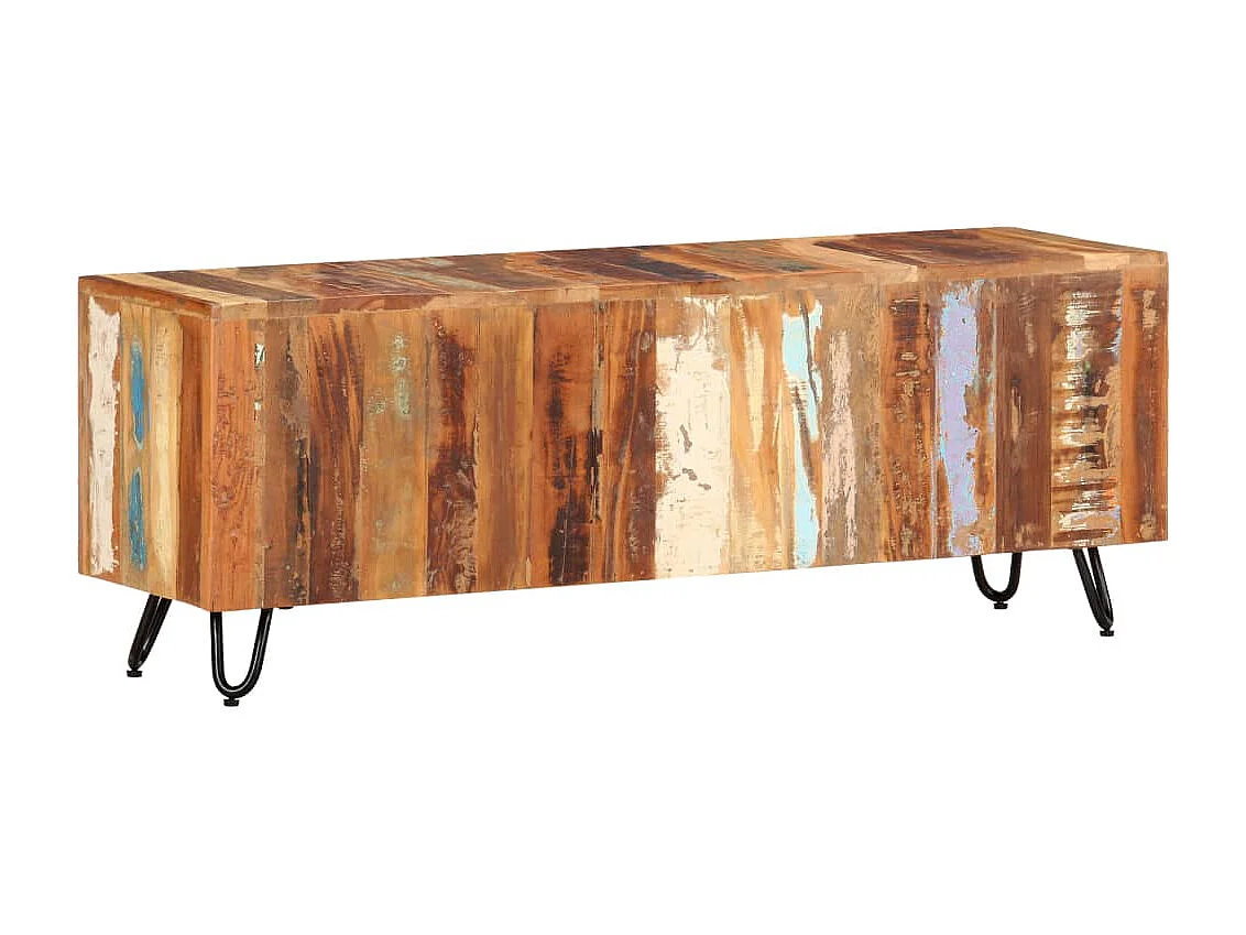 Meuble TV 110x30x40 cm Bois massif de récupération
