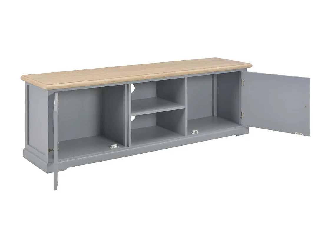 Mueble para el televisor de madera gris 120x30x40 cm