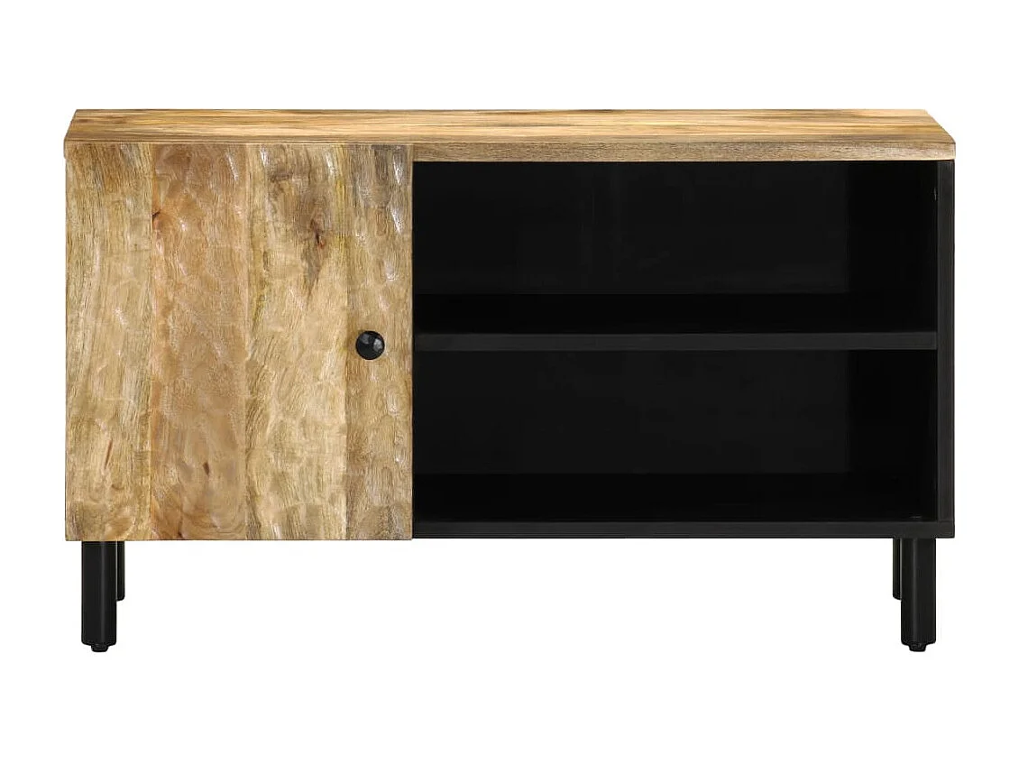 Meuble TV 80x31x46 cm bois massif de manguier
