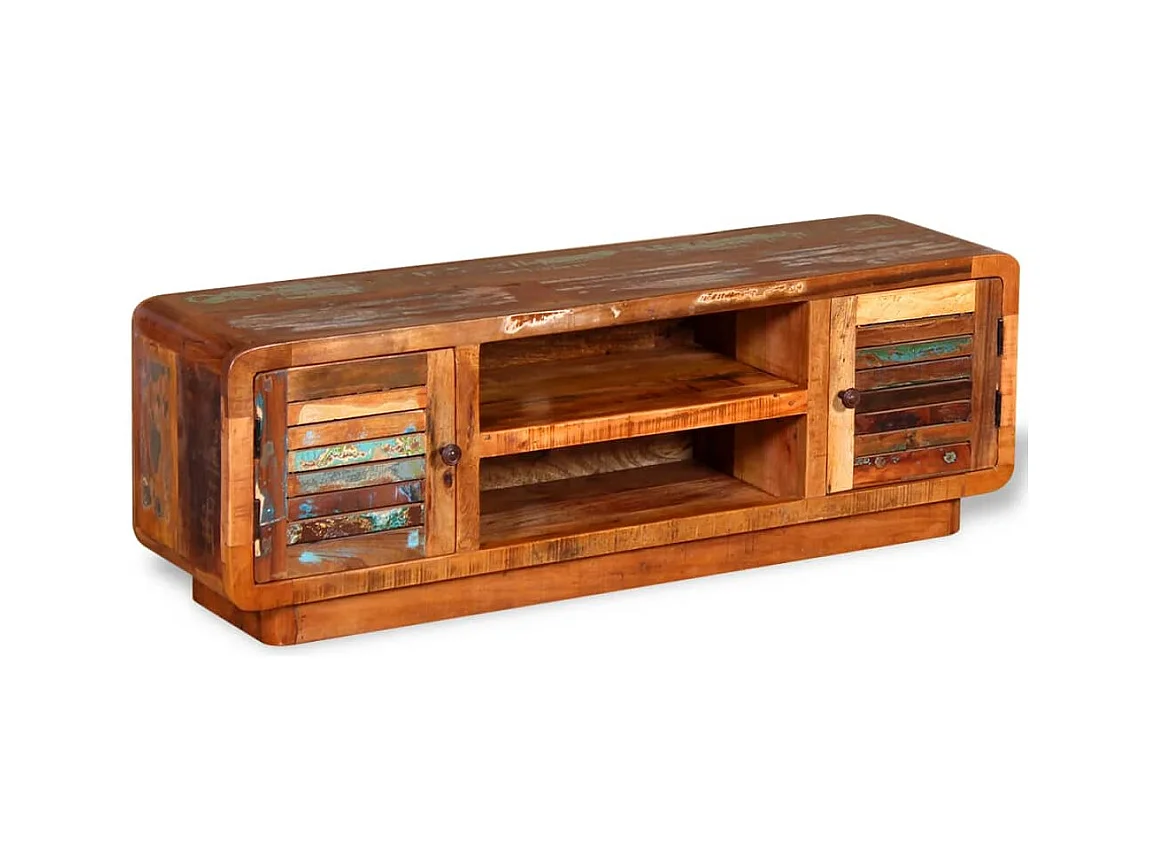 Meuble TV Bois de récupération massif 120 x 30 x 40 cm