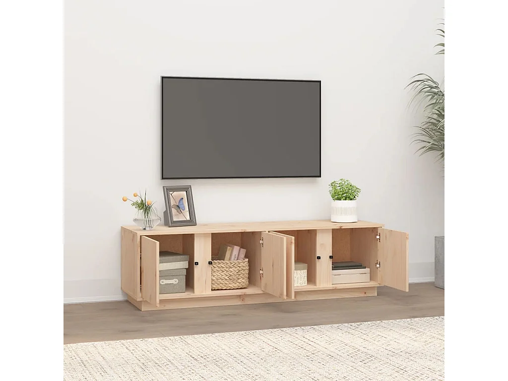 Meuble TV 140x40x40 cm Bois de pin massif