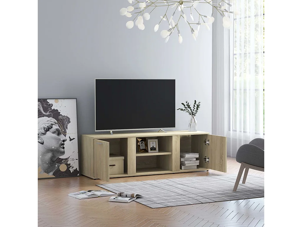 Meuble TV Chêne sonoma 120x34x37 cm Aggloméré