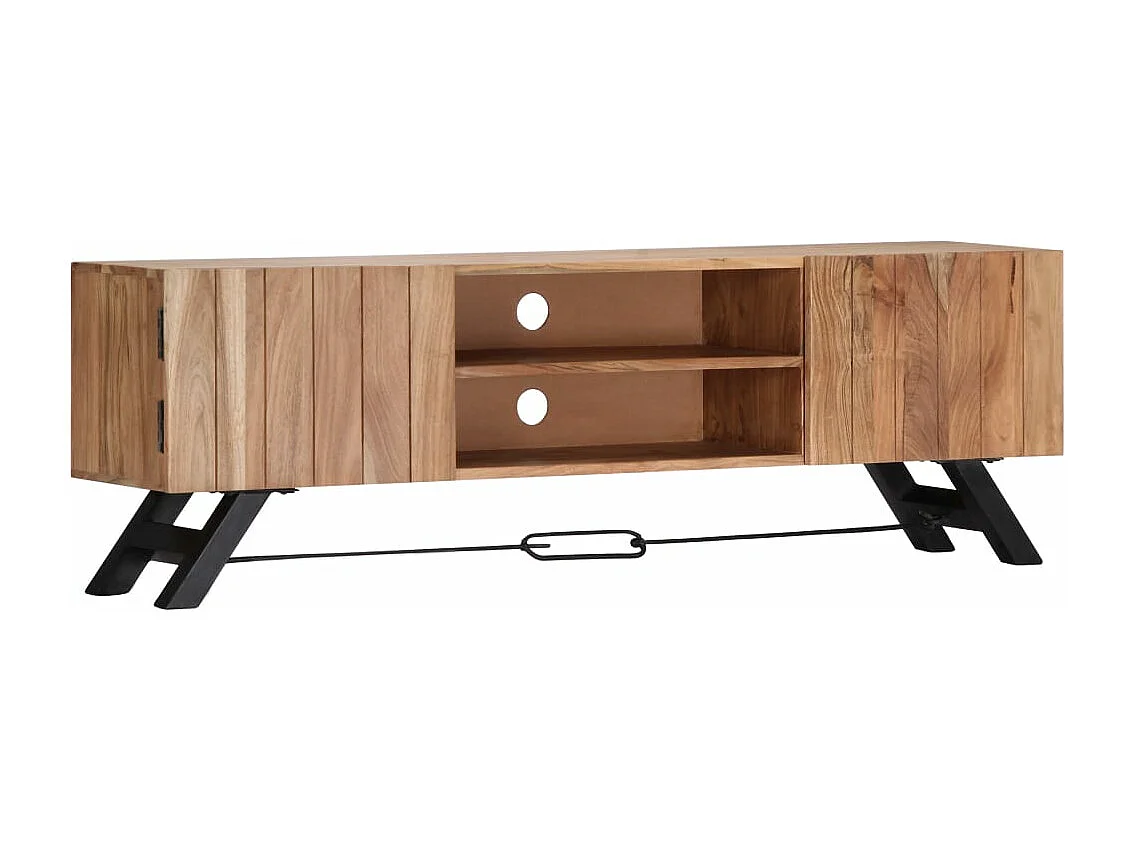 Meuble TV 140 x 30 x 45 cm Bois d'acacia massif