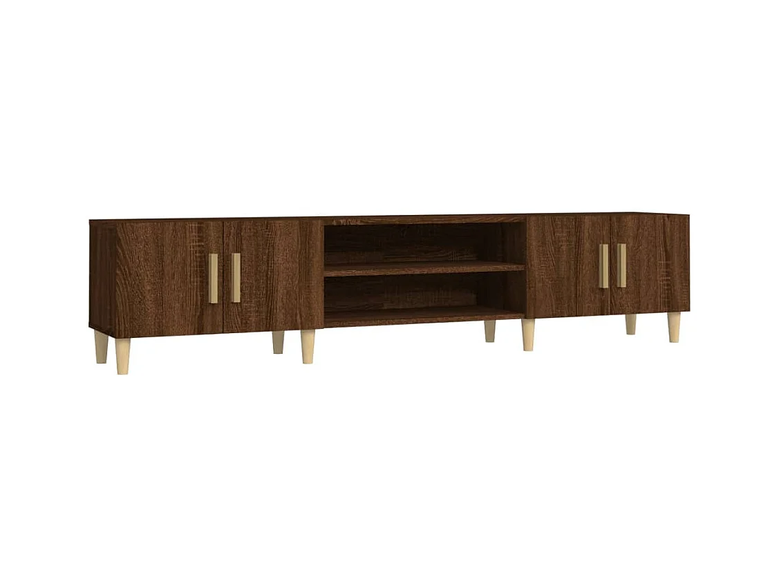 Meuble TV chêne marron 180x31,5x40 cm bois d'ingénierie