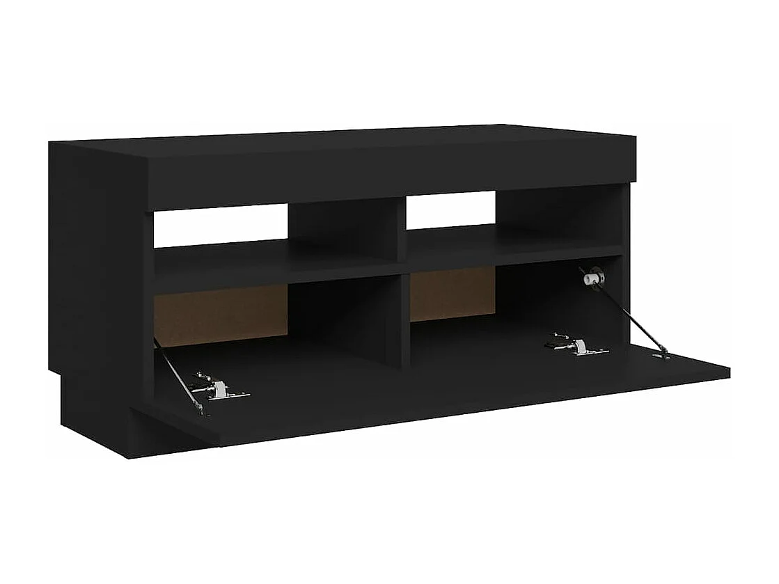 Meuble TV avec lumières LED noir 80x35x40 cm
