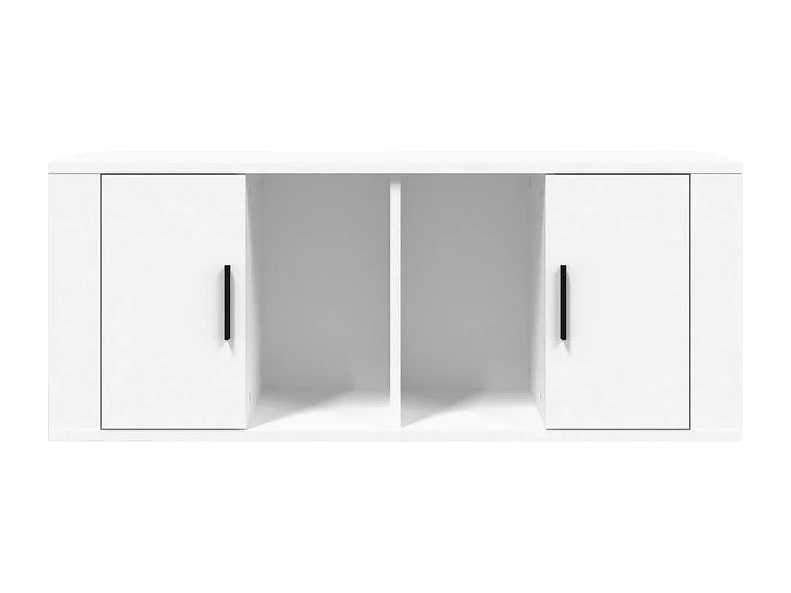 Tv-meubel 100x35x40 cm bewerkt hout wit