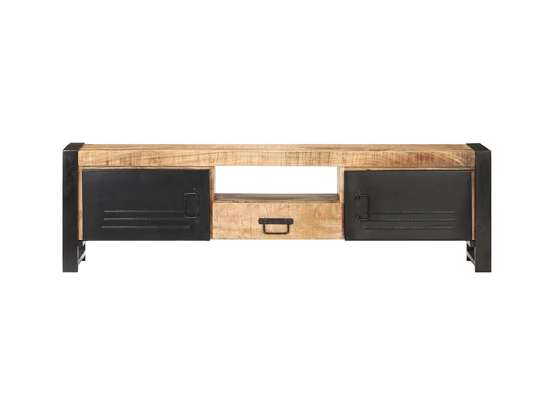 Mueble para TV madera de mango rugosa 140x30x40 cm