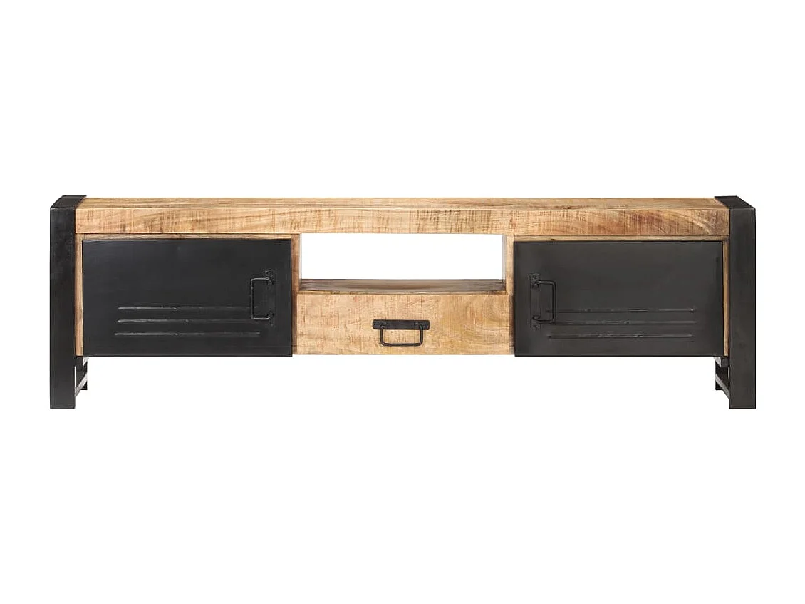 Meuble TV 140x30x40 cm Bois de manguier brut