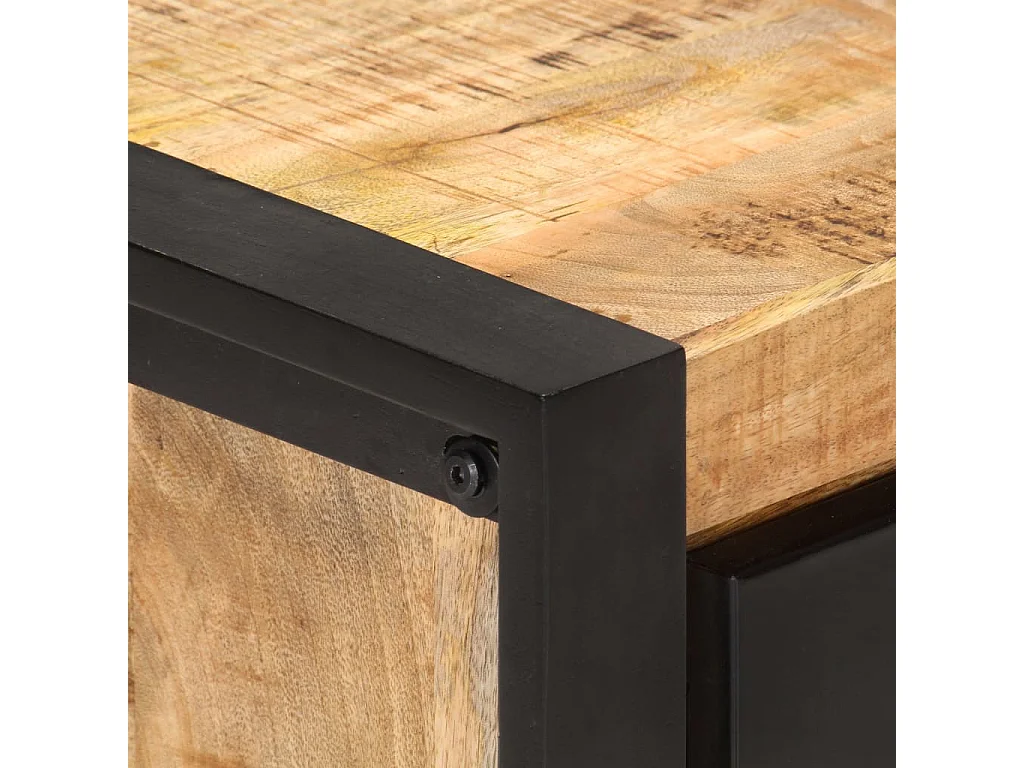 Meuble TV 140x30x40 cm Bois de manguier brut