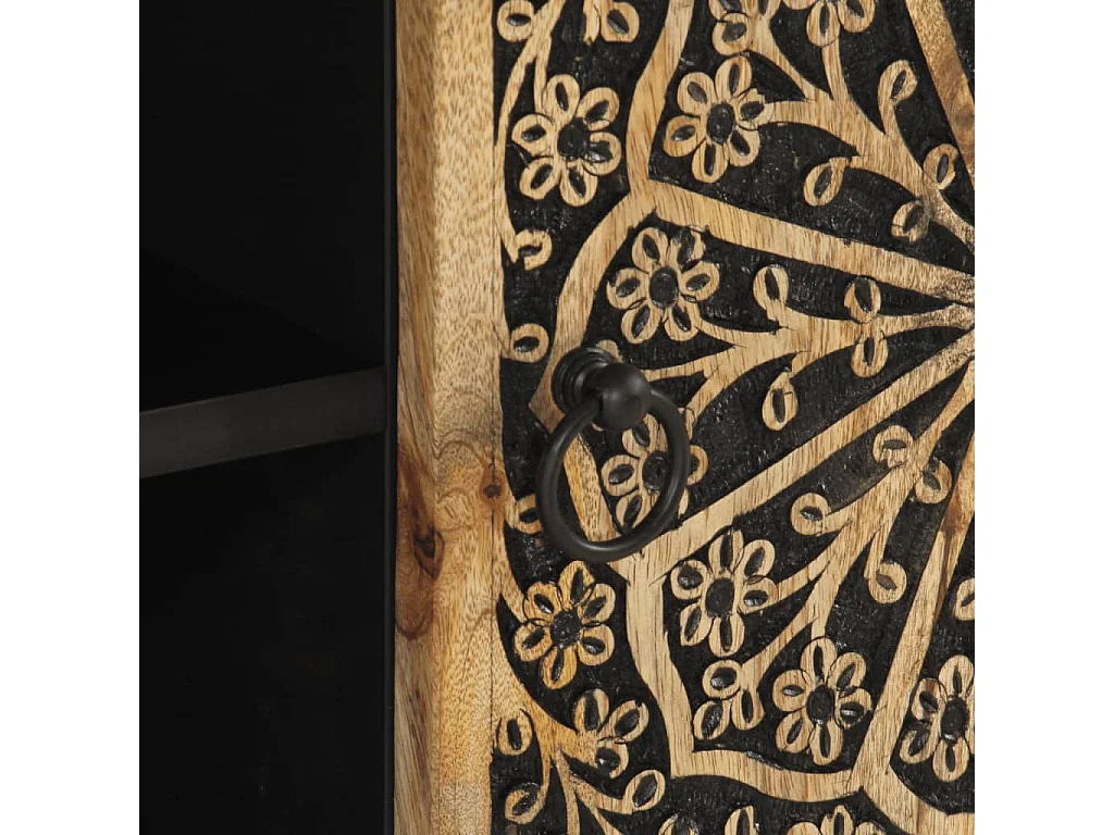 Meuble TV 105x33x46 cm Bois massif de manguier