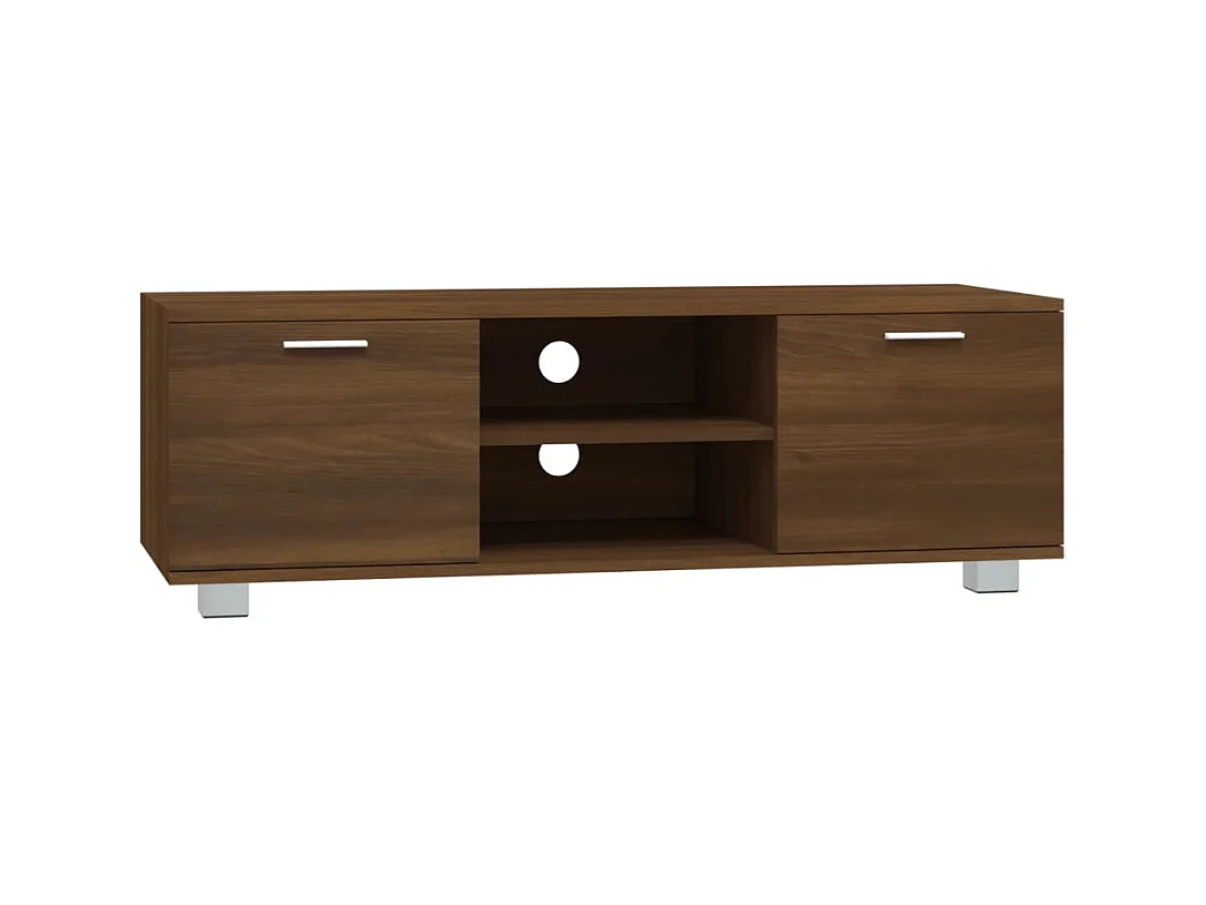 Mueble para TV madera contrachapada marrón roble 120x40,5x35 cm