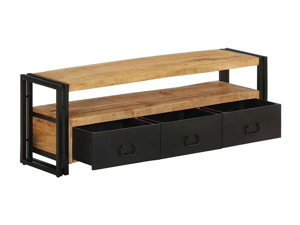Mueble de TV madera maciza de mango 120x30x40 cm