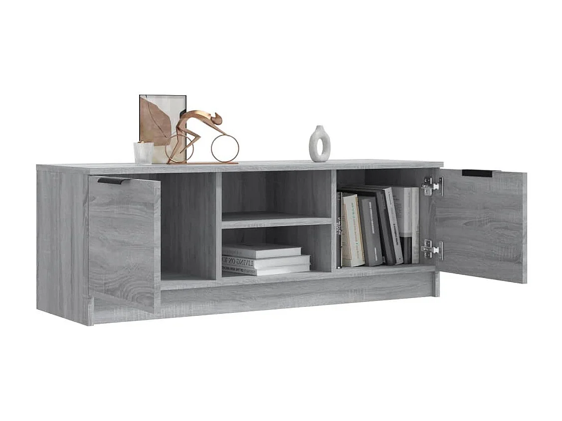 Meuble TV Sonoma gris 102x35x36,5 cm Bois d'ingénierie